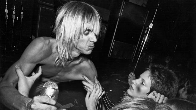 Iggy Pop performs onstage at the Whisky A Go Go on October 30, 1973