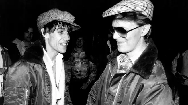 Iggy Pop and David Bowie during the Idiot tour in 1977