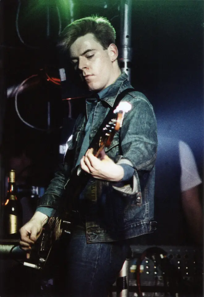 Andy Rourke of The Smiths performs on stage at Hammersmith Palais, on March 12th, 1984 i