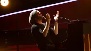 Coldplay's Chris Martin performs at the 60th annual GRAMMY Awards